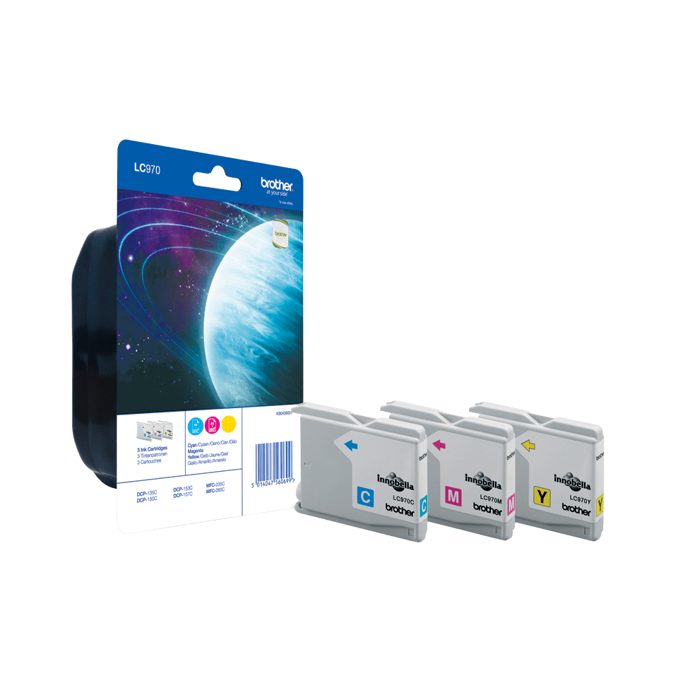 Genuine Brother LC970RBWBP Ink Cartridge Rainbow Blister Pack